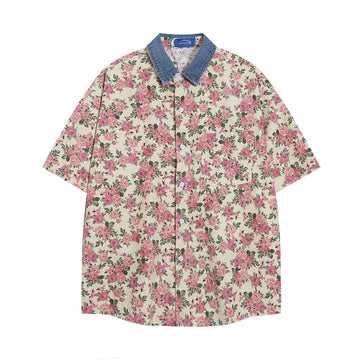 Fashion Small Floral Shirt Summer Men