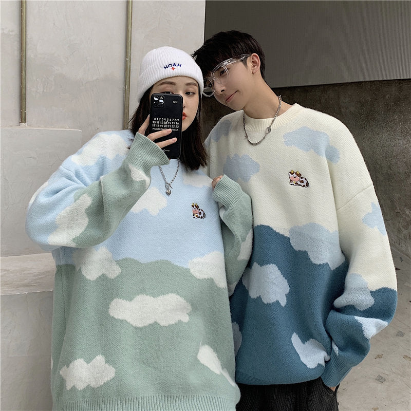 Sweater Cute Cartoon Cloud Thread Clothes For Men And Women